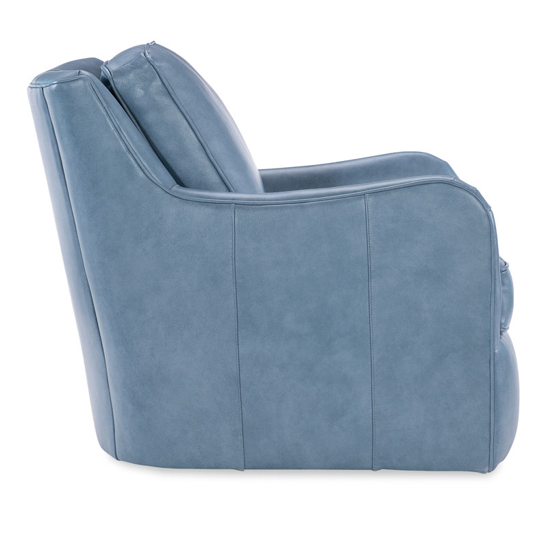 Chaise en cuir Margaritaville Slow Lane, Cuir véritable bleu