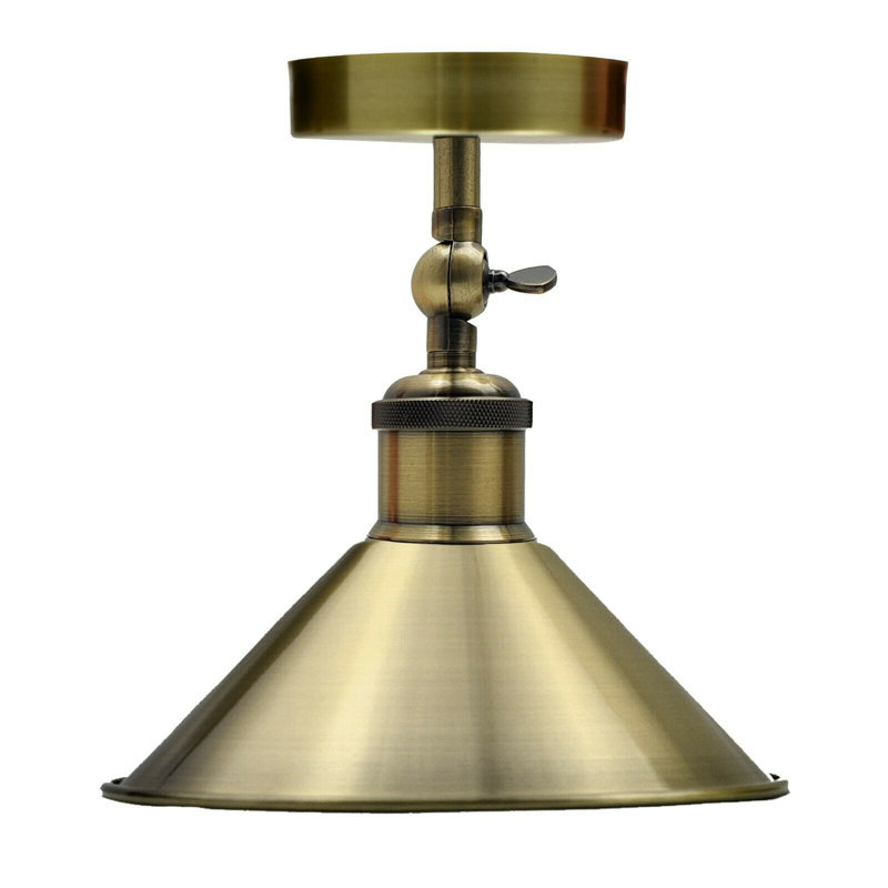 Boling Semi Flush Mount, Green Brass