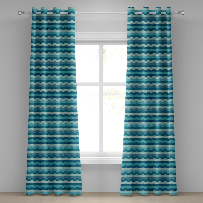 Rideaux à œillets décoratifs East Urban Home, L 50 po x L 108 po
