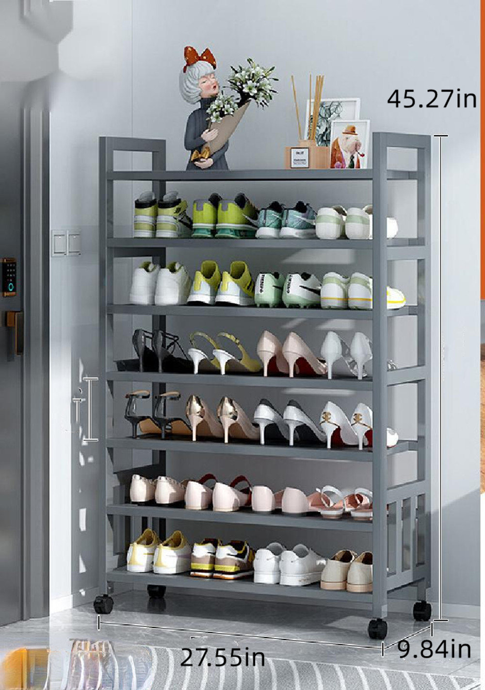 Rebrilliant 35 Pair Stackable Shoe Rack