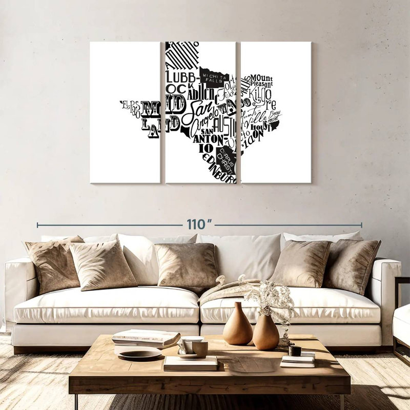 Aliaz Texas - noir, H 48 po x l 74 po