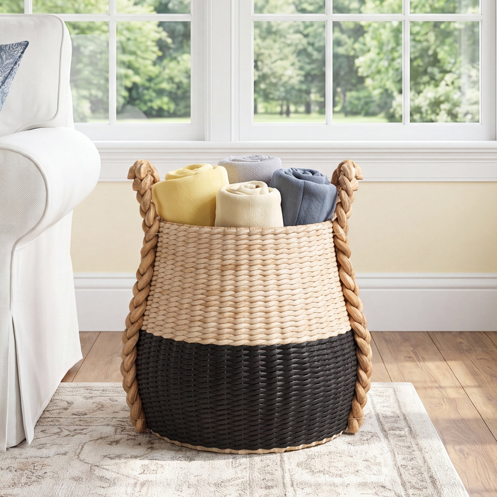 Handmade Storage Basket, Black