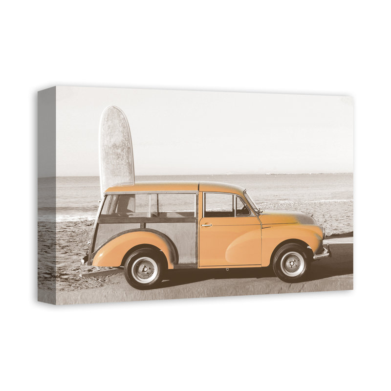 Impression de surf rétro sur toile, H 12 po x l 18 po x P 1,25 po