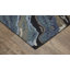 Roblyn Hand-made Wool Abstract Waves Blue/ Teal Area Rug-2130655576