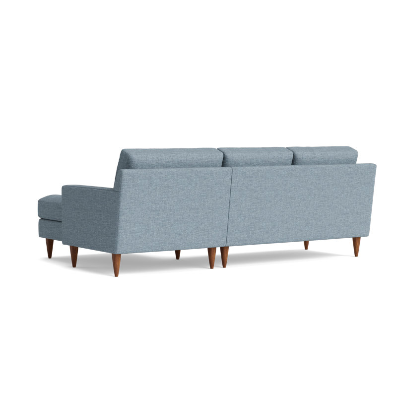 MCM Chaise Sectional, Plush Woven - Tan, Right Hand Facing