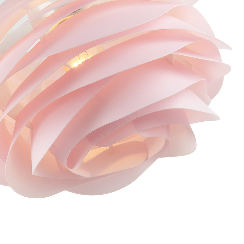 20cm H Plastic Round Lamp Shade ( Slip-On ) in Pink