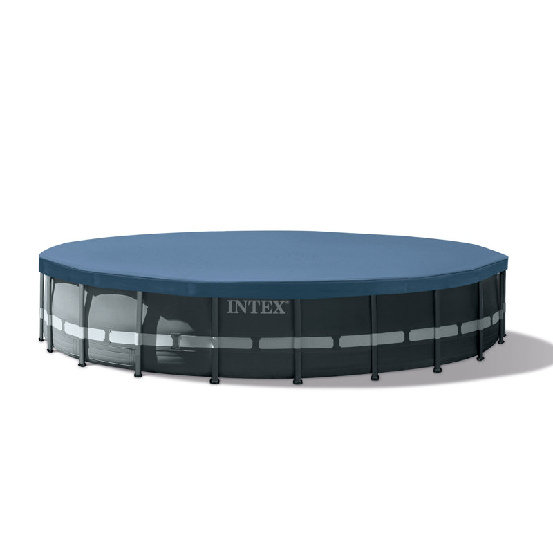 Intex Round Frame Set Pool 48 H x 240 W x 240 L , with Pump Included