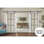 Porte de grange double robuste avec verre transparent | Lucia 2366 | Ensemble lourd de cintres en acier inoxydable 13 pi | Portes intérieures à panneau plein - Rail argenté - Verre transparent-110333906-110333910