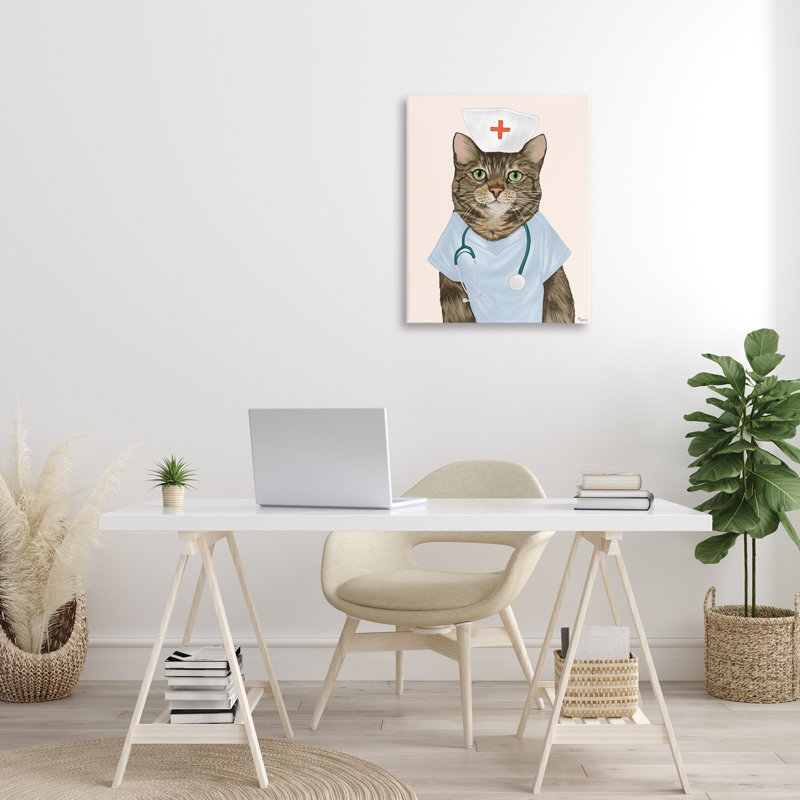 «Nurse Doctor Cat» par Tara Royle, H 30 po x l 24 po