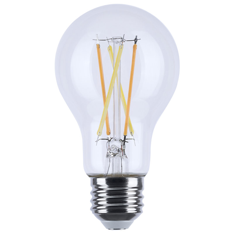 8 W DEL A19 3000K-2000K à culot moyen à finition transparente, Clair
