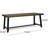 Outdoor Acacia Wood 3 Piece Picnic Dining Set, Gray And Rustic Metal