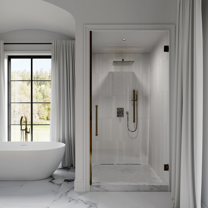 Thermostatic Complete Shower System, Brushed Nickel