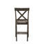Ensemble de chaises à hauteur de comptoir Martha II en lin brun clair et gris vieilli (ensemble de 2)