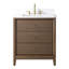 Meuble-lavabo simple 30 po avec plateau en marbre d'ingénierie-107663169-107663151-107663165