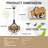 21.7" - Rattan - Black - Chandelier