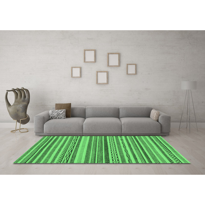 Kayll Washable Geometric Indoor Rug, Square 8'