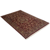 Canvello Hand Made Formal All Over Pakistan Tabriz Design Rug - 4'0'' X 6'2''