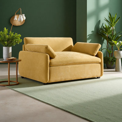 Oversized Chenille Single Sofa Chair, Wide And Deep Seat Accent Chair, Modern Upholstered Comfy Armchair