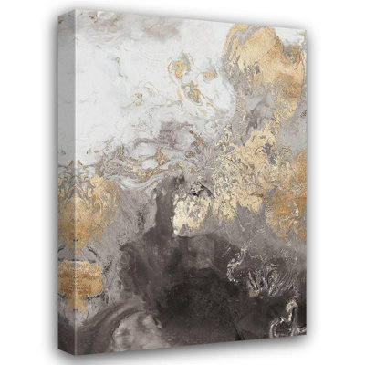 Astoria Grand PI Studio Gallery Wrapped Canvas Art Titled: Ocean Splash II Grey Version