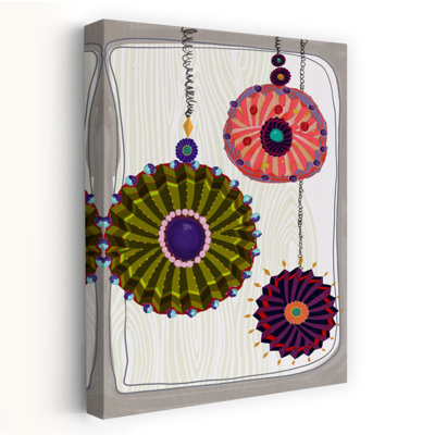 Vibrant Hanging Mandalas Abstract Colorful Elegant Wall Art Print