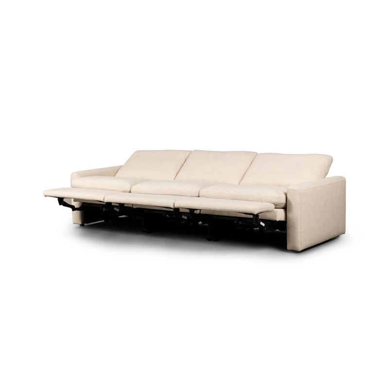 Tillery 111" Upholstered Power Reclining Sofa, Antigo Natural Performance Weave