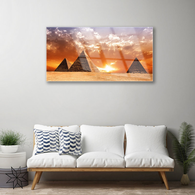 Pyramids - No Frame Print on Glass