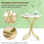 Table d'appoint pour canapé polyvalente, table de bout ronde chic, table basse étroite