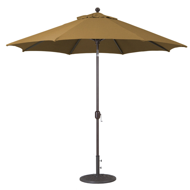 Parasol de marché 9 pi Nadasha, Bronze antique, Teck Sunbrella®