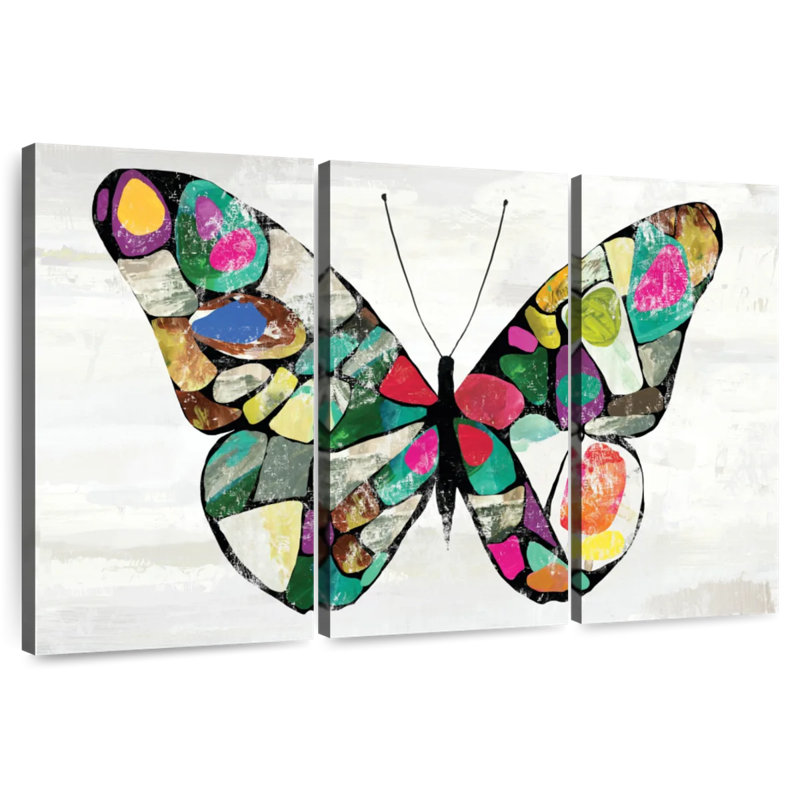 Couleurs de papillon Brampt, H 28 po x l 45 po