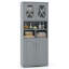 Grande armoire de rangement de grande salle de bain avec portes en acrylique et 3 cubes-558300247