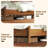 Mid-Century Modern Solid Wood Platform Queen Bed With Reclining Slatted Headboard, Light Brown-2115268028-2115268031
