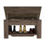 Table de rangement, une tablette de table extensible, quatre pieds, tablette inférieure - brun foncé-676944979
