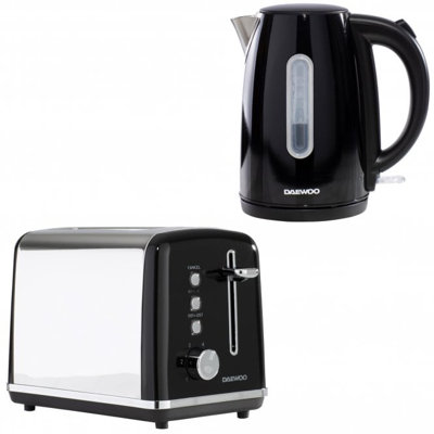 Daewoo Cream Kensington 1.7 Litre 3000 Watt Matching Jug Kettle And Toaster Set 2 Slice Stainless Steel Rapid Boil Reheat Defrost