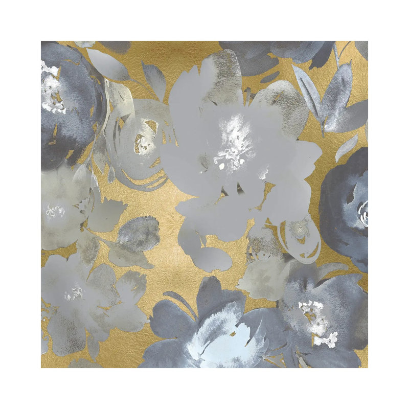Springtime Silver On Gold I by Kelsey Morris - Wrapped Canvas Print, 45.72 cm H x 45.72 cm W x 1.91 cm D