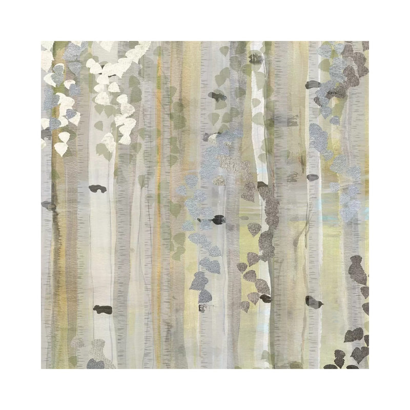 Spring Birch Grove II by Susan Jill - Wrapped Canvas Painting, 66.04 cm H x 66.04 cm W x 1.91 cm D