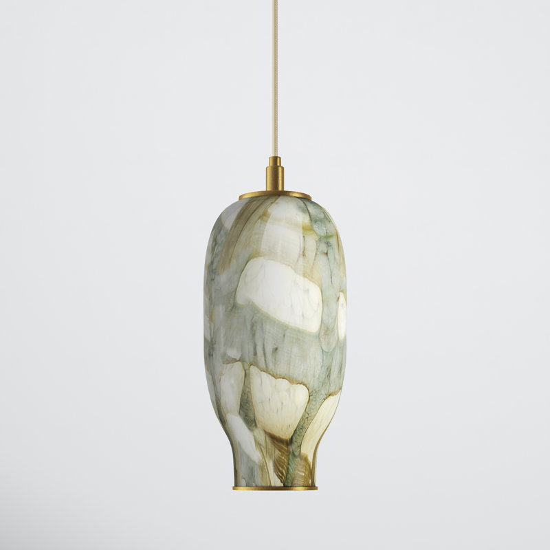 Vashti Pendant In Pale Blue Glass