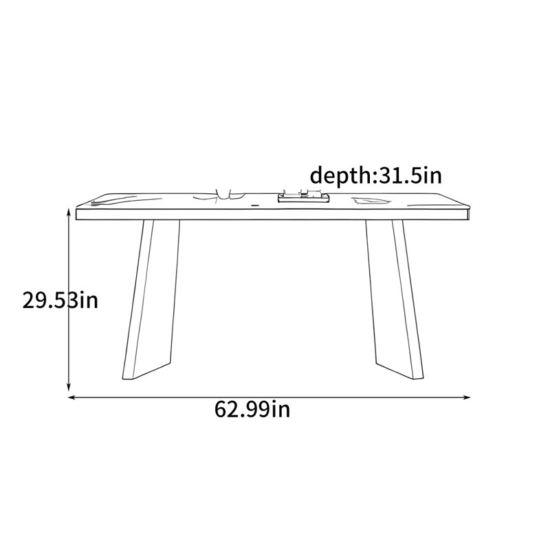 Finis, H 29,53 po x L 62,99 po x l 31,5 po