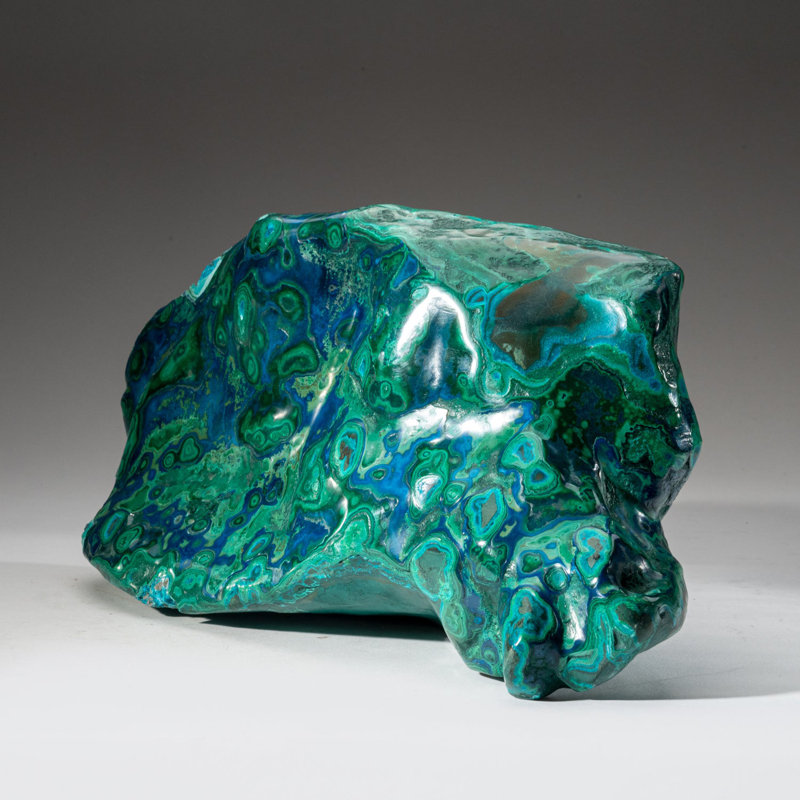 Véritable forme libre de malachite et d'azurite polie (10 lb)