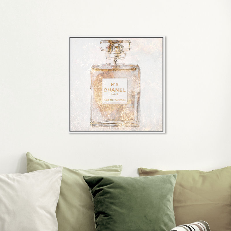 Parfum Glimmer - peinture sur toile, Impression encadrée, H 16 po x l 16 po, Blanc