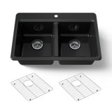 Riverby 33 In. Top-Mount Double-Bowl Kitchen Sink