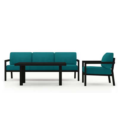 Vivant 3 Piece Sofa Seating Group with Sunbrella Cushions -  Joss & Main, 138F76299A164AFFA11F97880E01BC0E