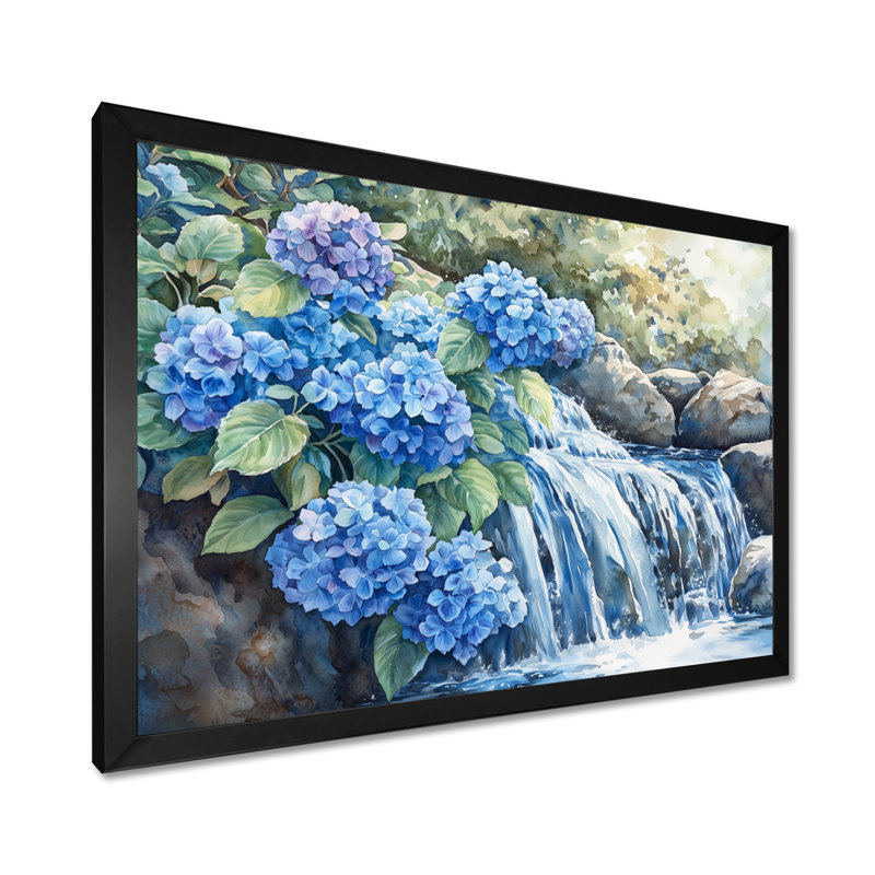 Ilyena - Floral Wall Art, Reproduction encadrée d'une seule photo, H 30 po x l 40 po, Noir, noir, noir, noir