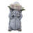 Afsheen Garden Statuary Magnesia Turtle Design With Flower Cap And Crackled Glass Globe Light For Home Garden Use - 15" Gray
