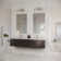 Ensemble de meuble-lavabo mural 72 po avec lavabo supérieur et double encastrable Lucera - robinets non inclus