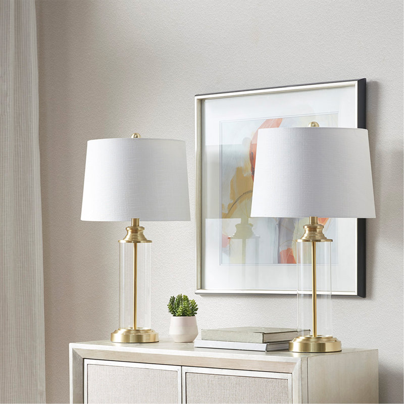 Ensemble de 2 lampes de table en verre Clarity