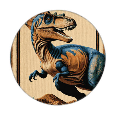 Tapis brun intérieur et extérieur Dinosaurs