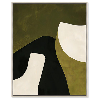 Olive Interplay I Living Room Art Canvas Print by Art Remedy