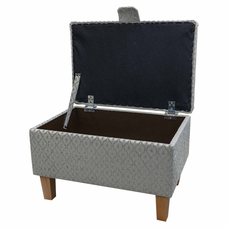 50.8cm Wide Rectangle Trellis Footstool Ottoman with Storage
