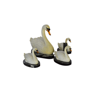 Ensemble de 5 statues Zahara Swan sur base de marbre