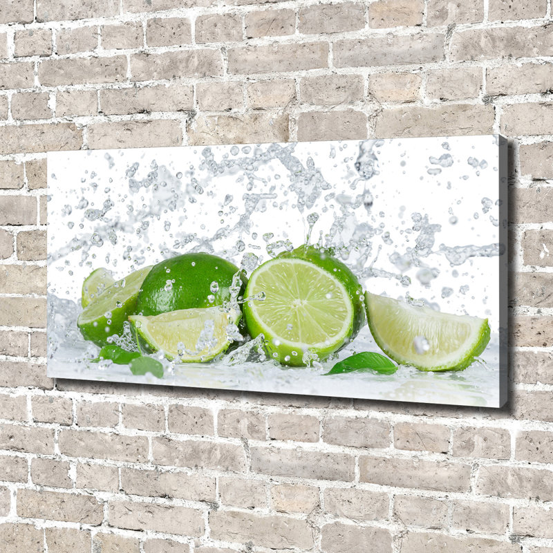 Limes And Water - No Frame Print on Canvas